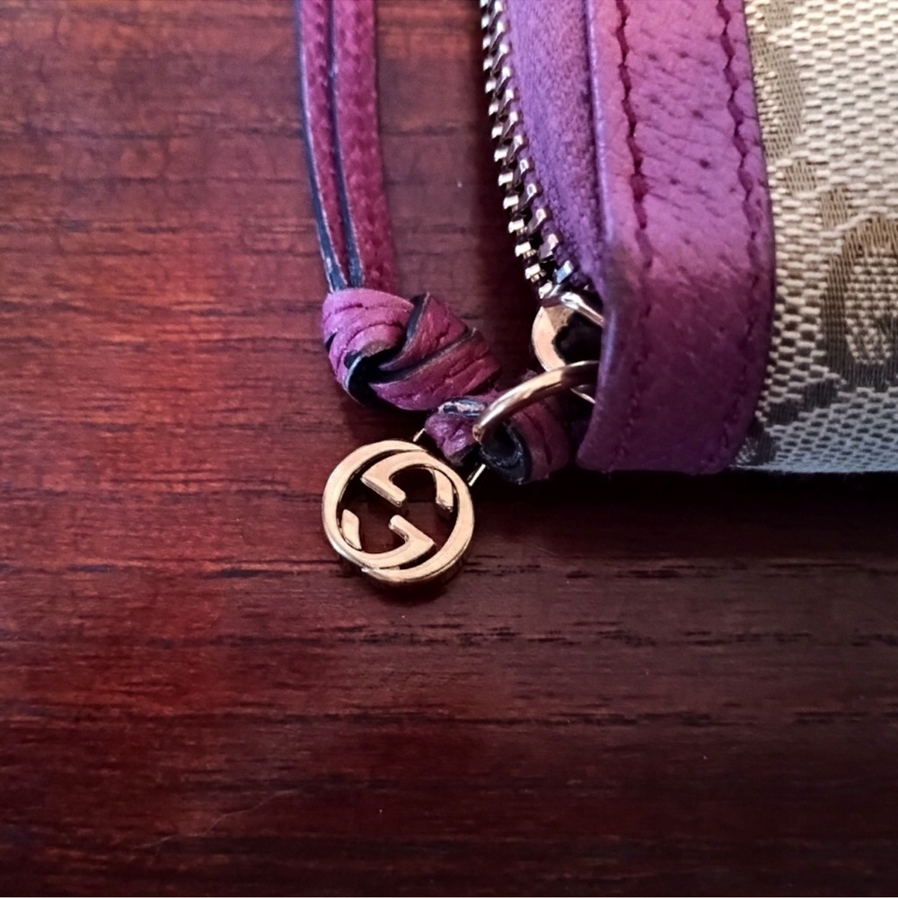 Gucci Monogram Long Wallet in Canvas with Purple Leather Edge coating - Picture 11 of 11